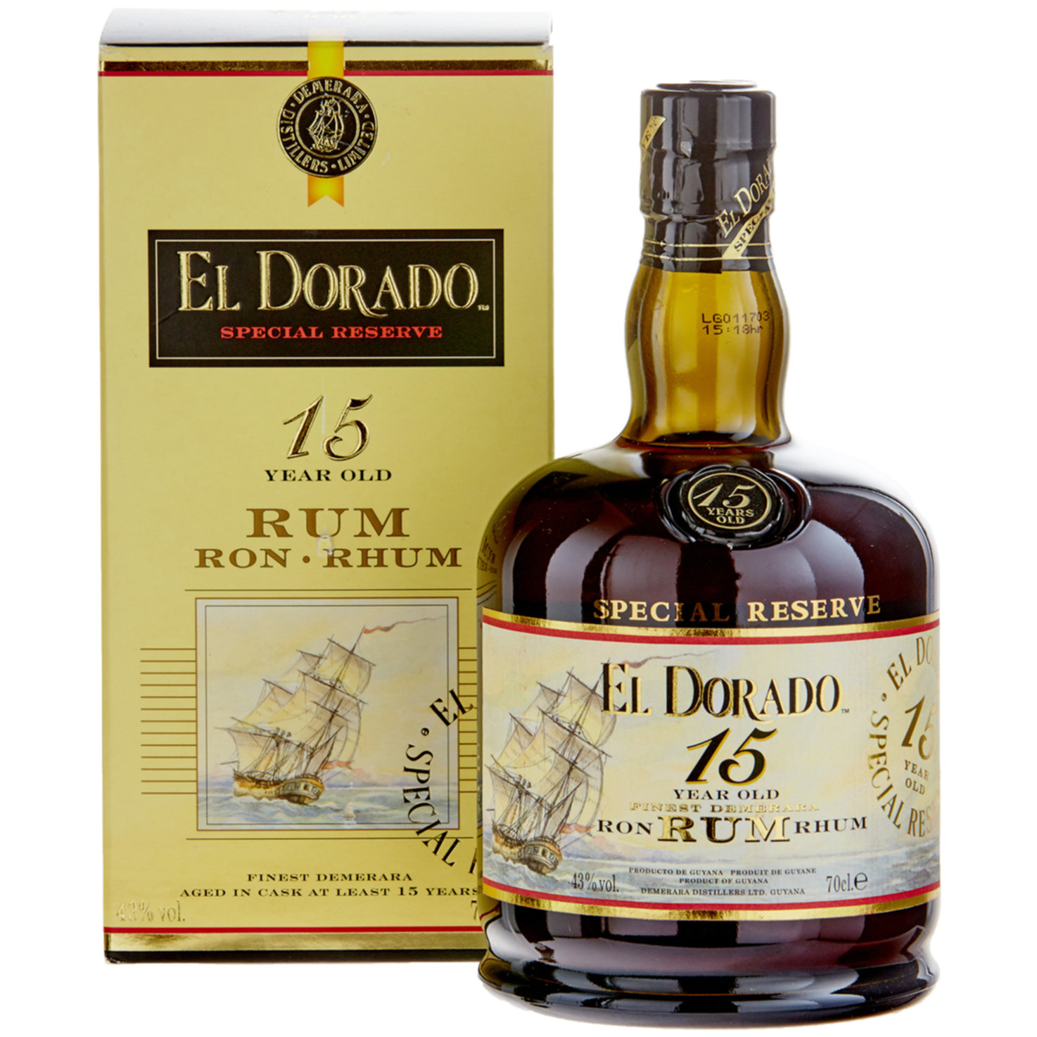 El Dorado Demerara Rum 15 Years -70cl