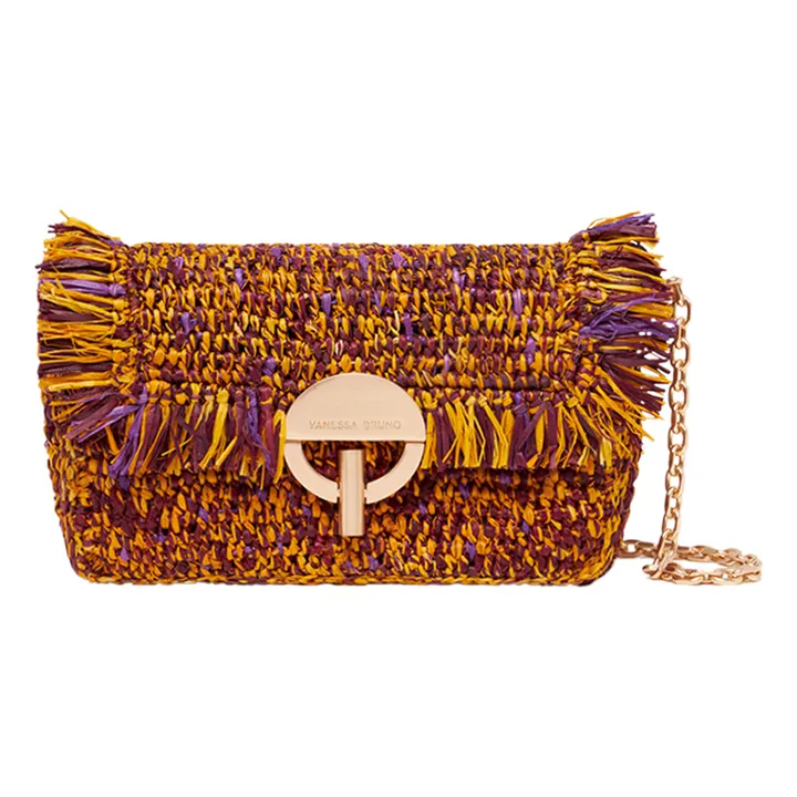 Vanessa Bruno Sac Nano Moon Raphia Chiné | Jaune