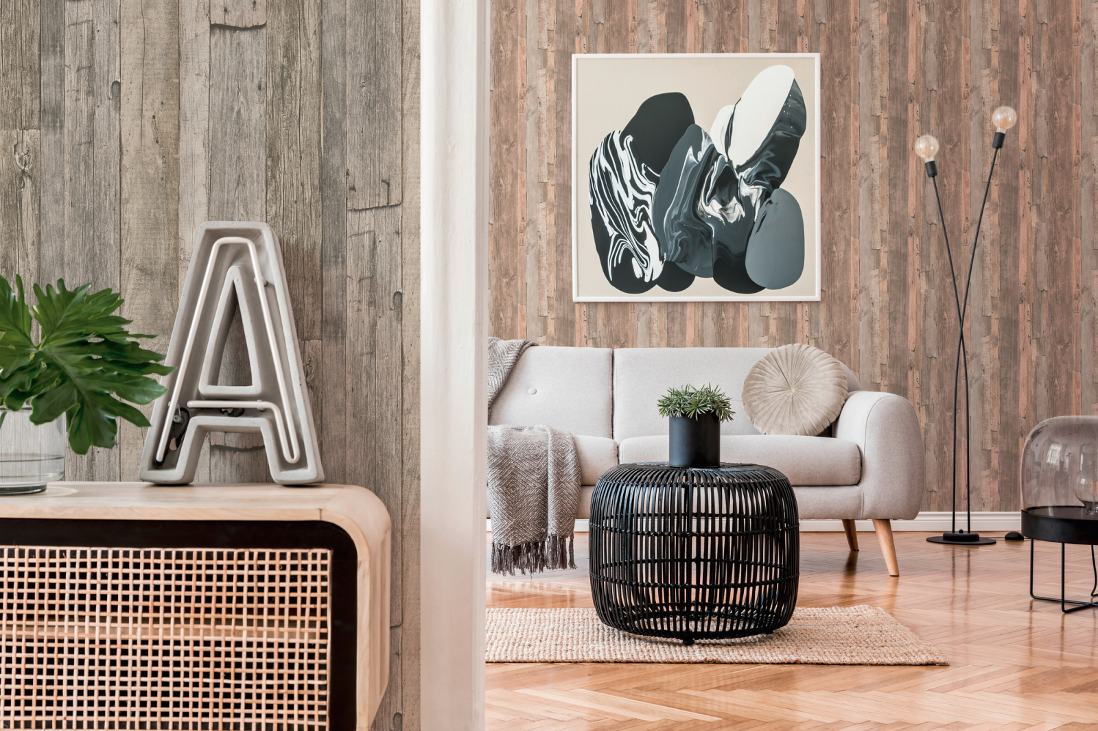 Vliestapete BEST OF WOOD`N STONE 2ND EDITION - Holz-rustikal - beige - 10 Meter