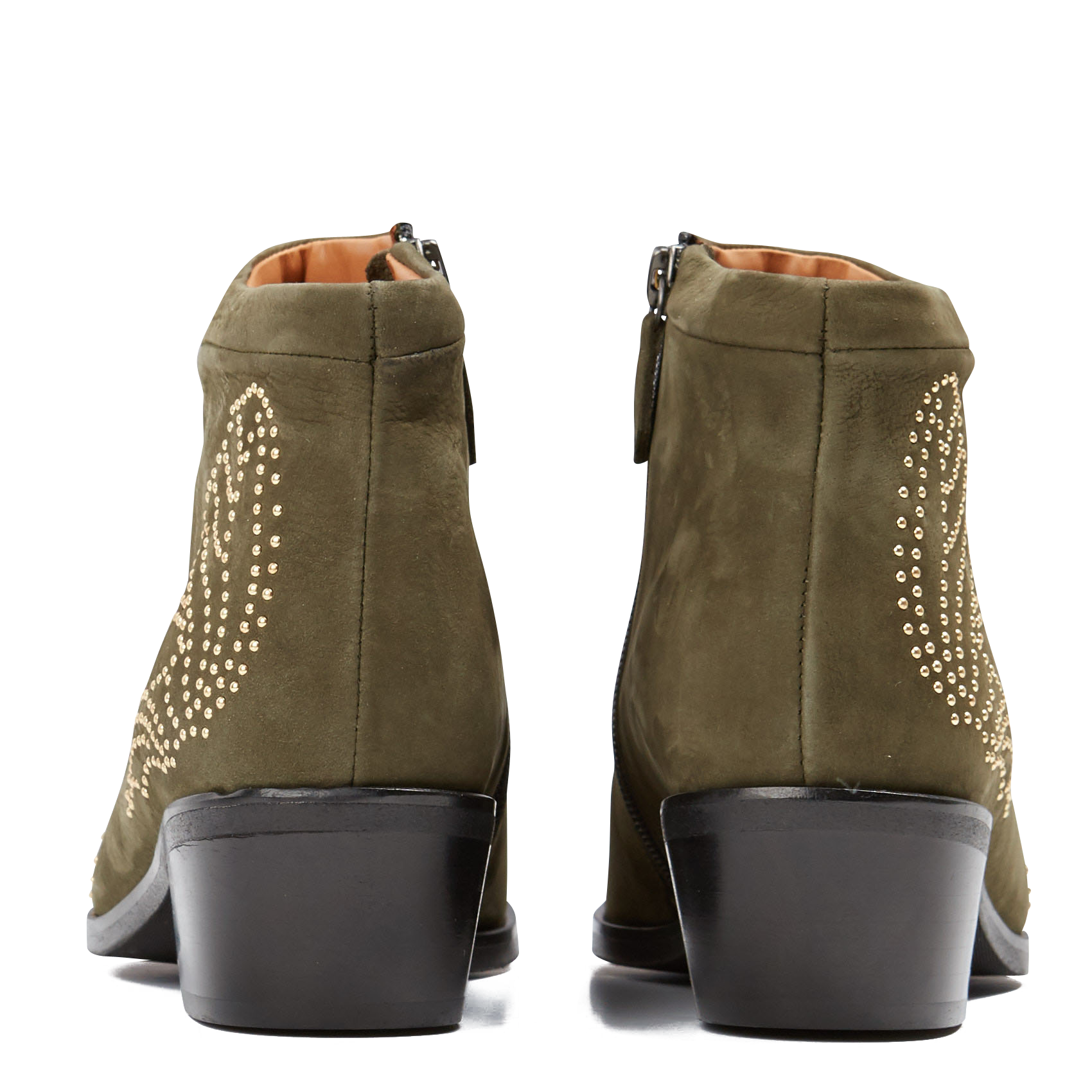 SOPHIE 20 - Boots en cuir clouté | Doré
