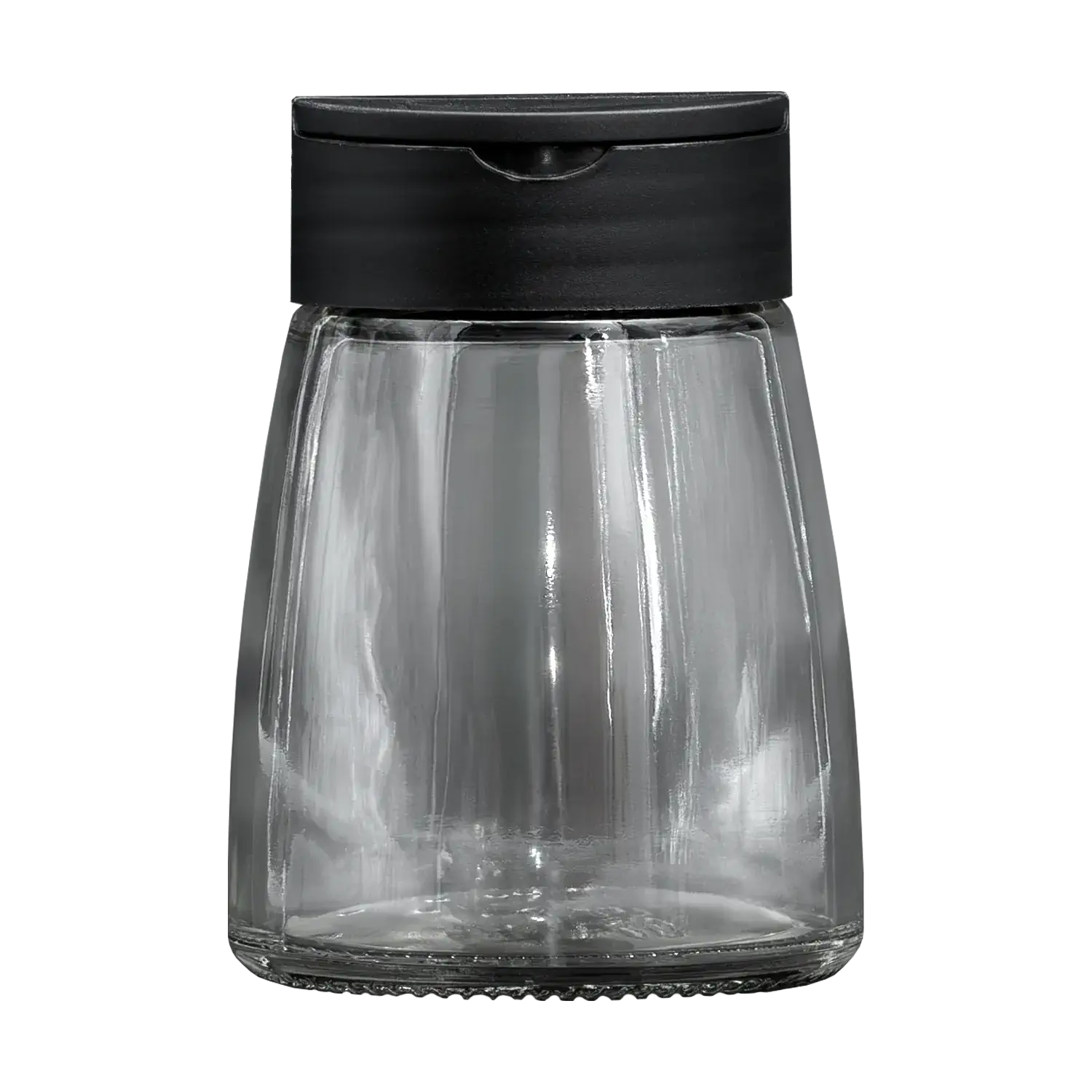 Gewürzstreuer grob & fein, 93 x 62 mm, 140 ml, transparent & schwarz