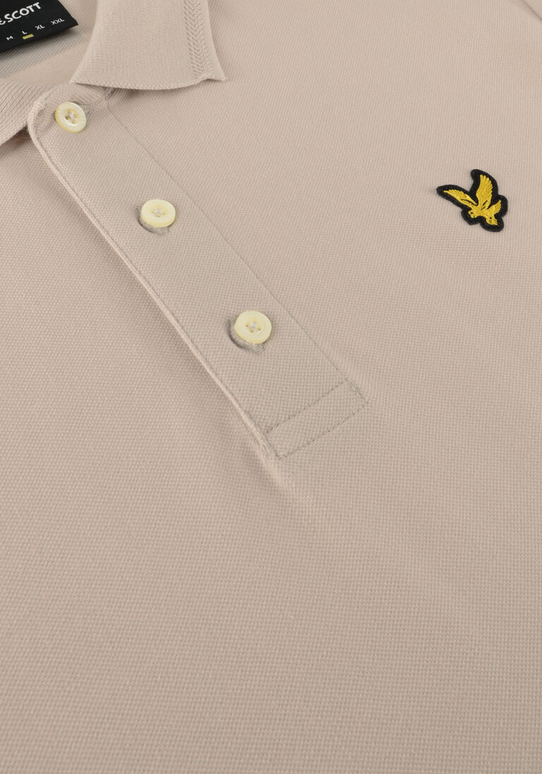LYLE & SCOTT beige lyle & scott polo crest tipped polo shirt