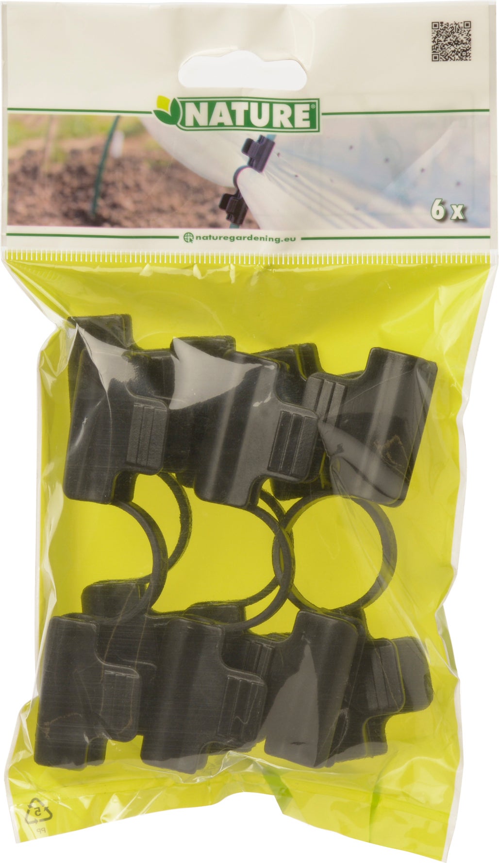 Nature tunnelfolie bevestigingsclip dubbel 6 stuks