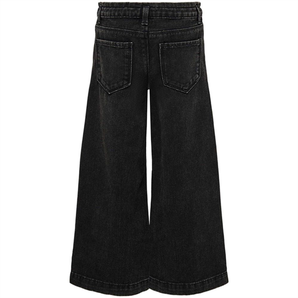 Køb Kids ONLY Washed Black Comet Wide Denim Jeans Noos