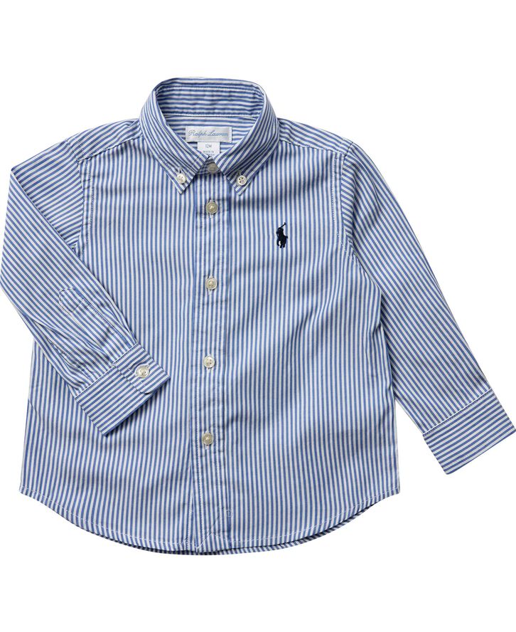 Polo Ralph Lauren PINPOINT OXFORD-SLIM FIT-TP-SHT Bsr blue/white