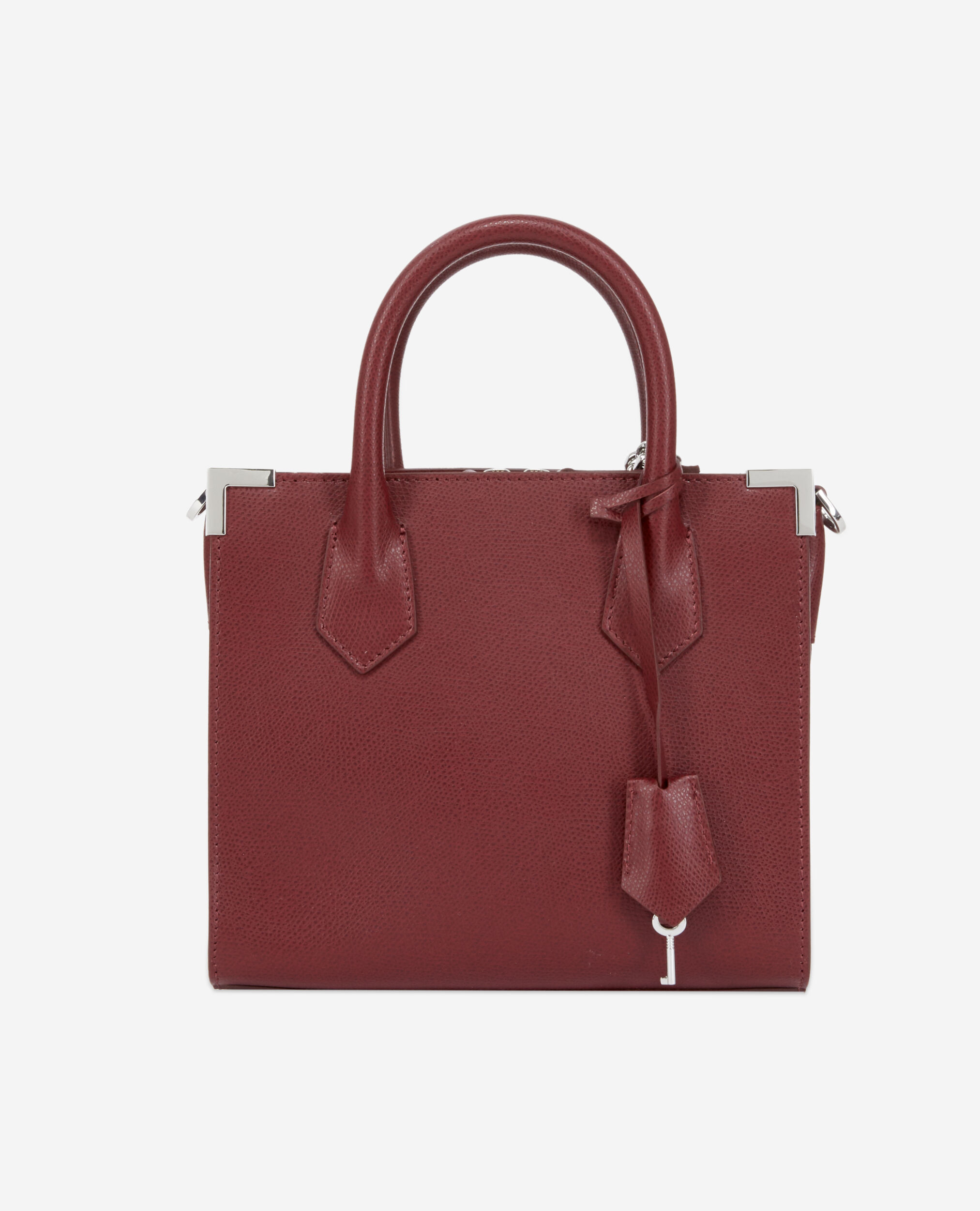 Sac Ming Medium cuir grainé bordeaux