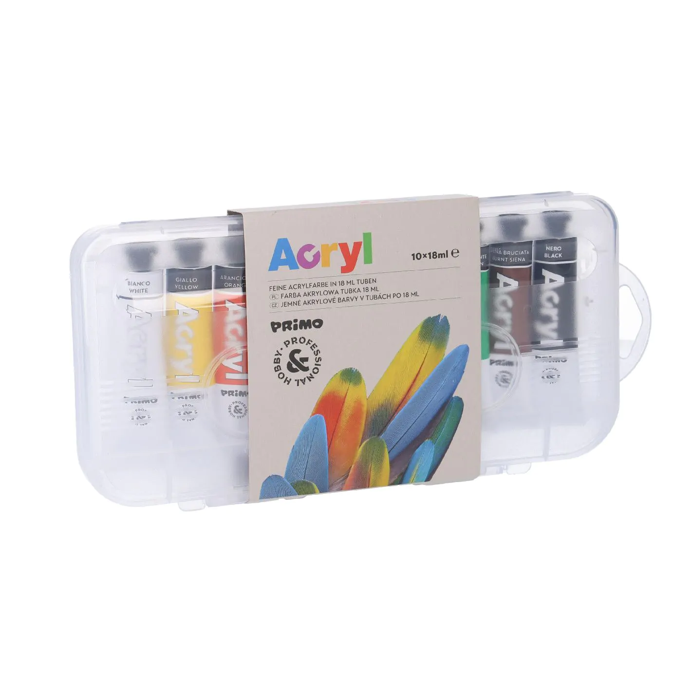 10er-Set Acrylfarben, 10 x 18 ml