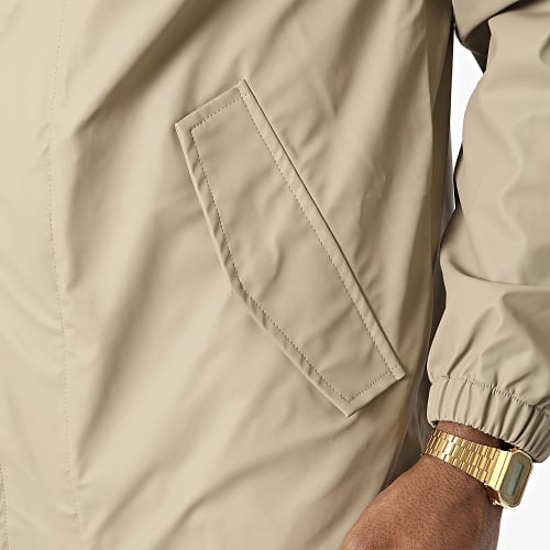 Veste Zippée Capuche Longue Beige