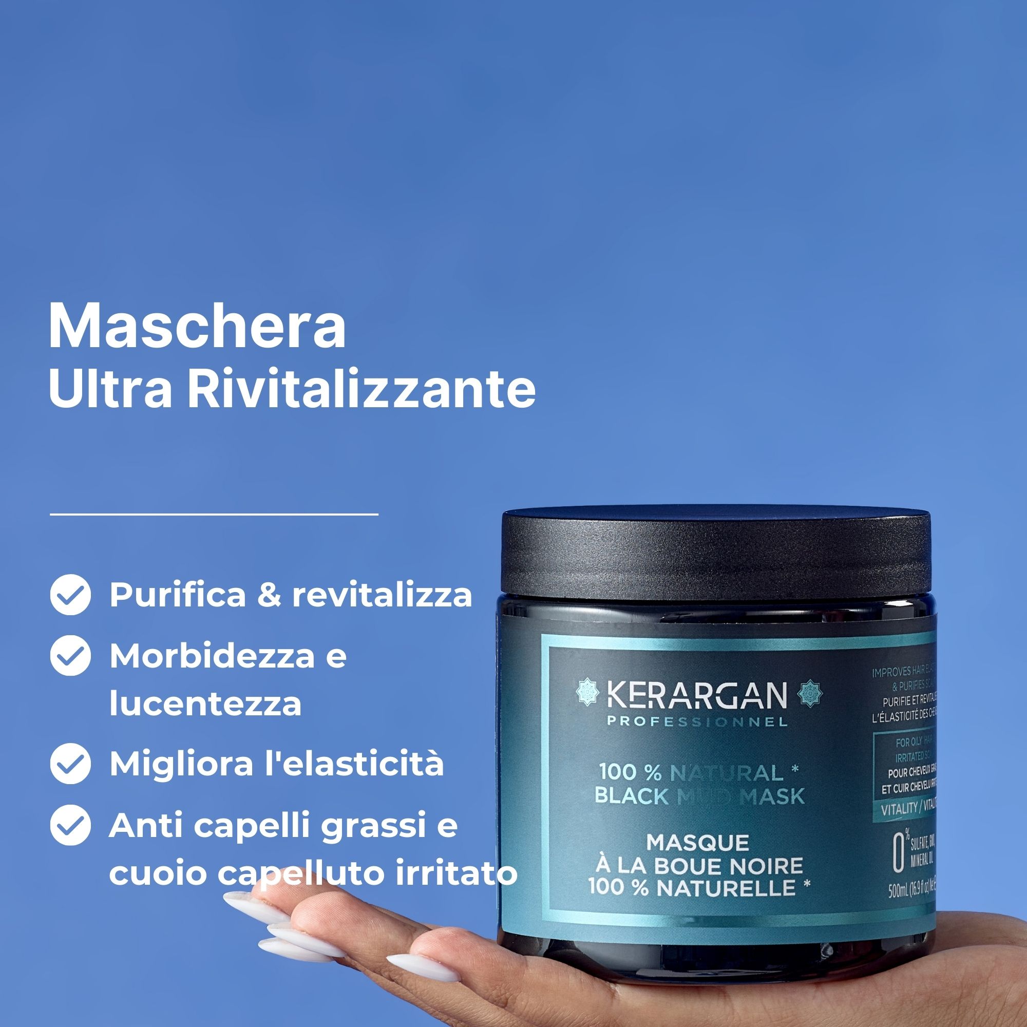 Kerargan - Revitalisierende Maske mit Schwarzem Schlamm