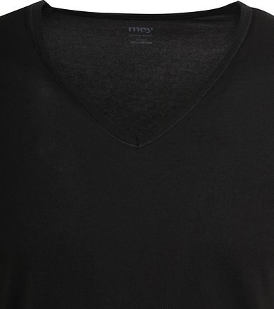 Mey V-hals Dry Cotton T-shirt Zwart 46007 kopen