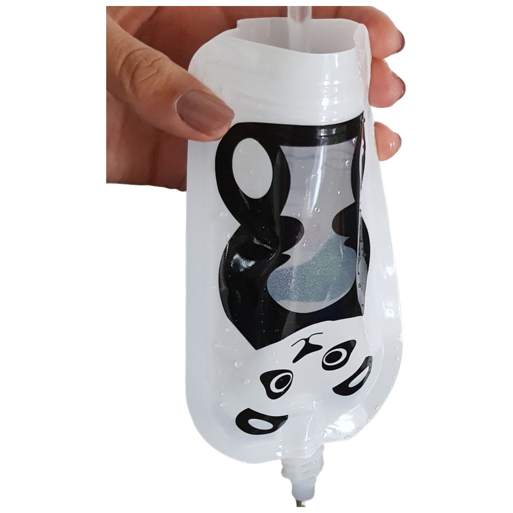 Fill n SqueezFill n Squeez  e Pouchys mit Bodenöffnung Panda