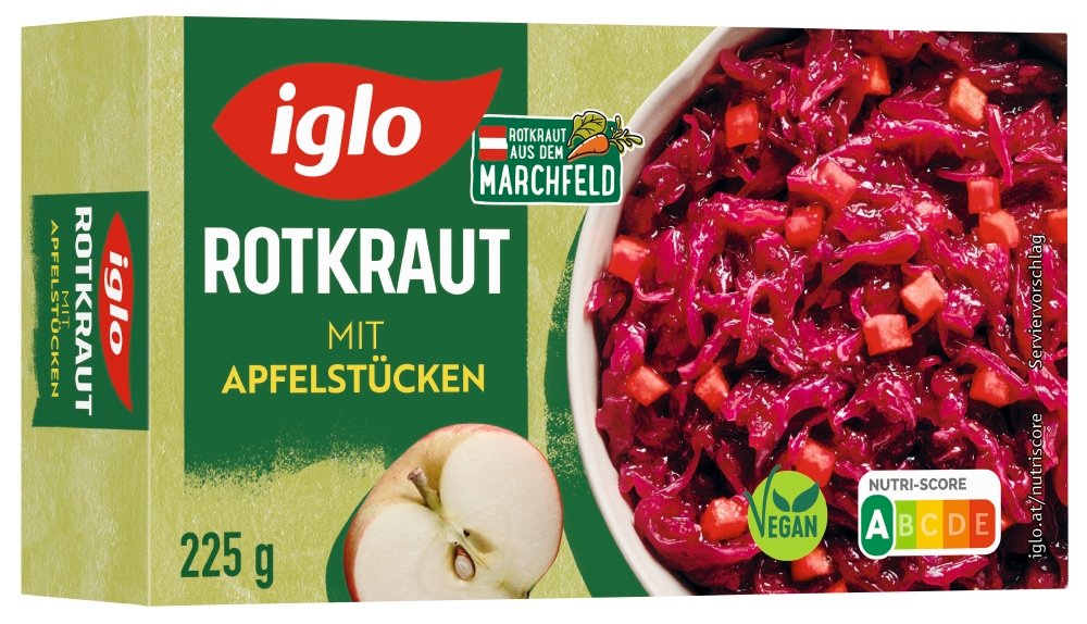 Iglo Rotkraut mit Apfelstücken