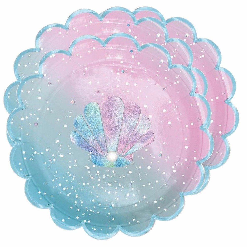 24 assiettes en carton sirène