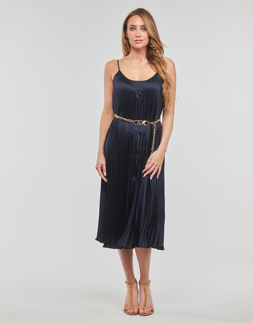 MICHAEL Michael Kors - PLEATED SLIP MIDI DRESS Marino