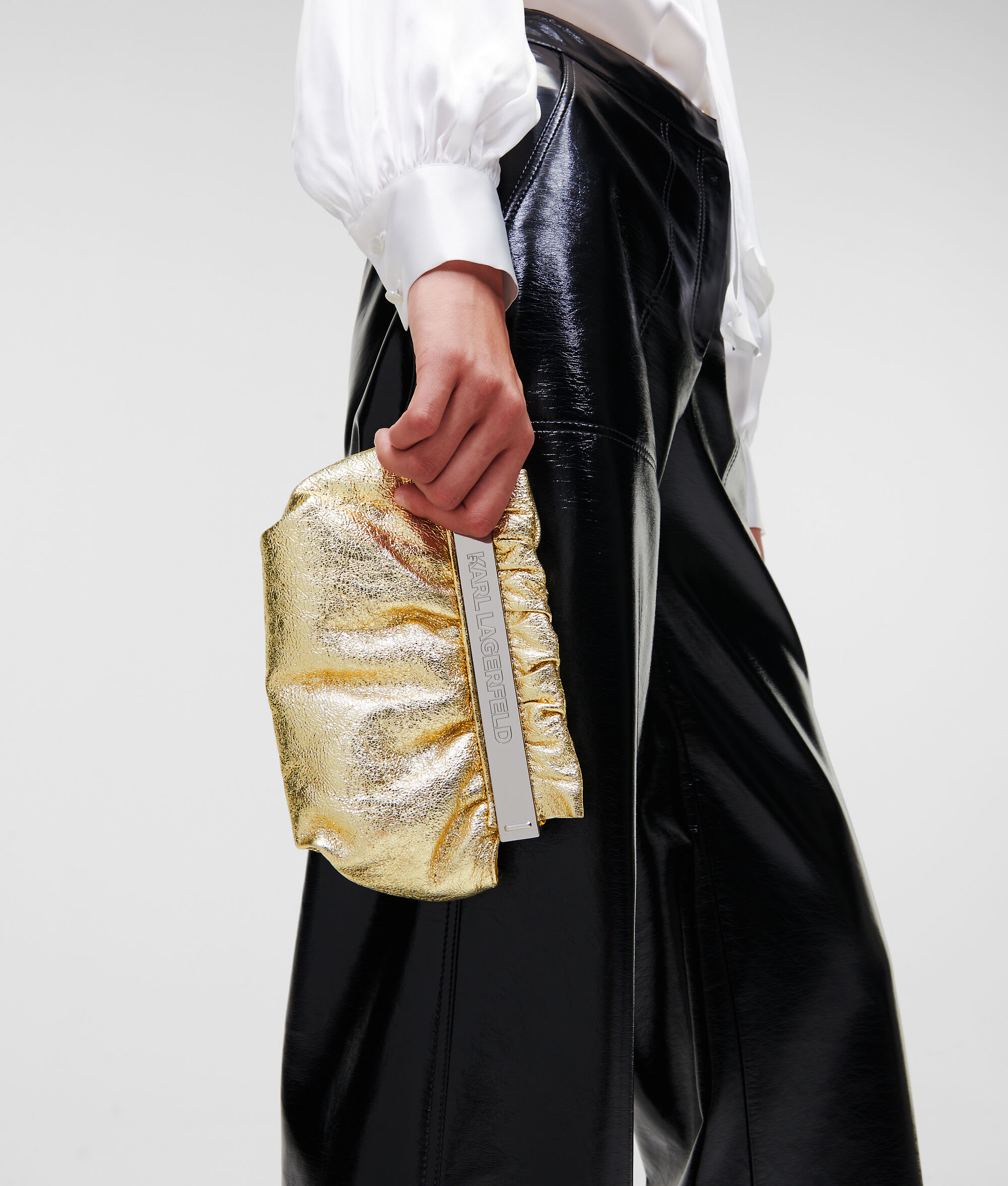 SAC BAGUETTE K/KROSS MÉTALLISÉ DORÉ