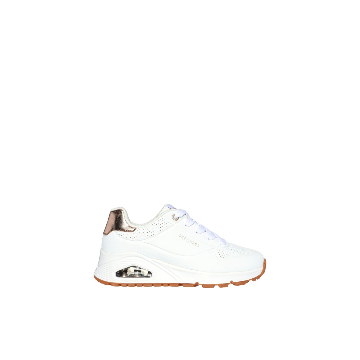 2X les points-Unogen1-jg-Baskets - Talon plat - Blanc