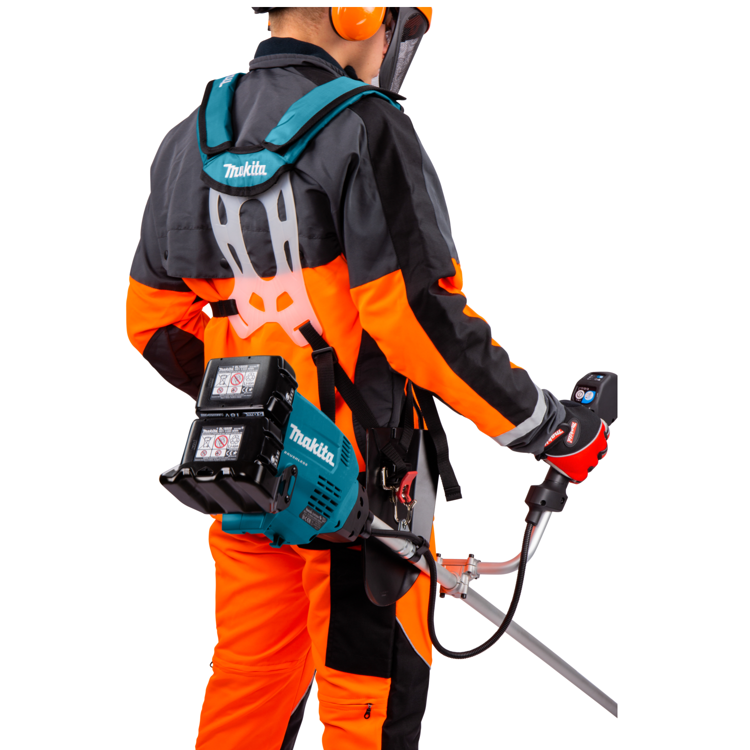 Makita DUR369APT2 36V (2x18V) Li-Ion accu grastrimmer / bosmaaier set (2x 5.0Ah accu) - U-greep - koolborstelloos