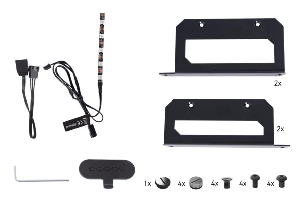 Alphacool Rise Flat Reservoir DDC ekspansionsbeholder med pumpe