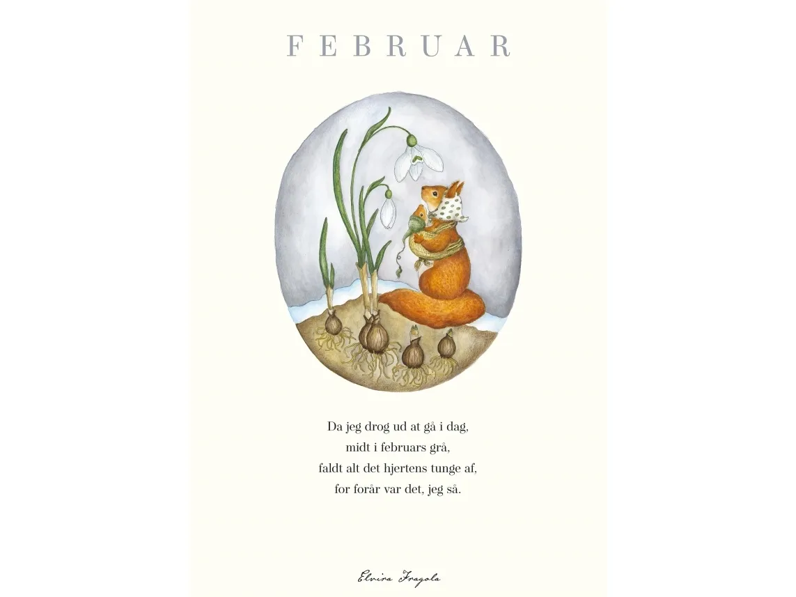 Februar- Året plakat | Elvira Fragola