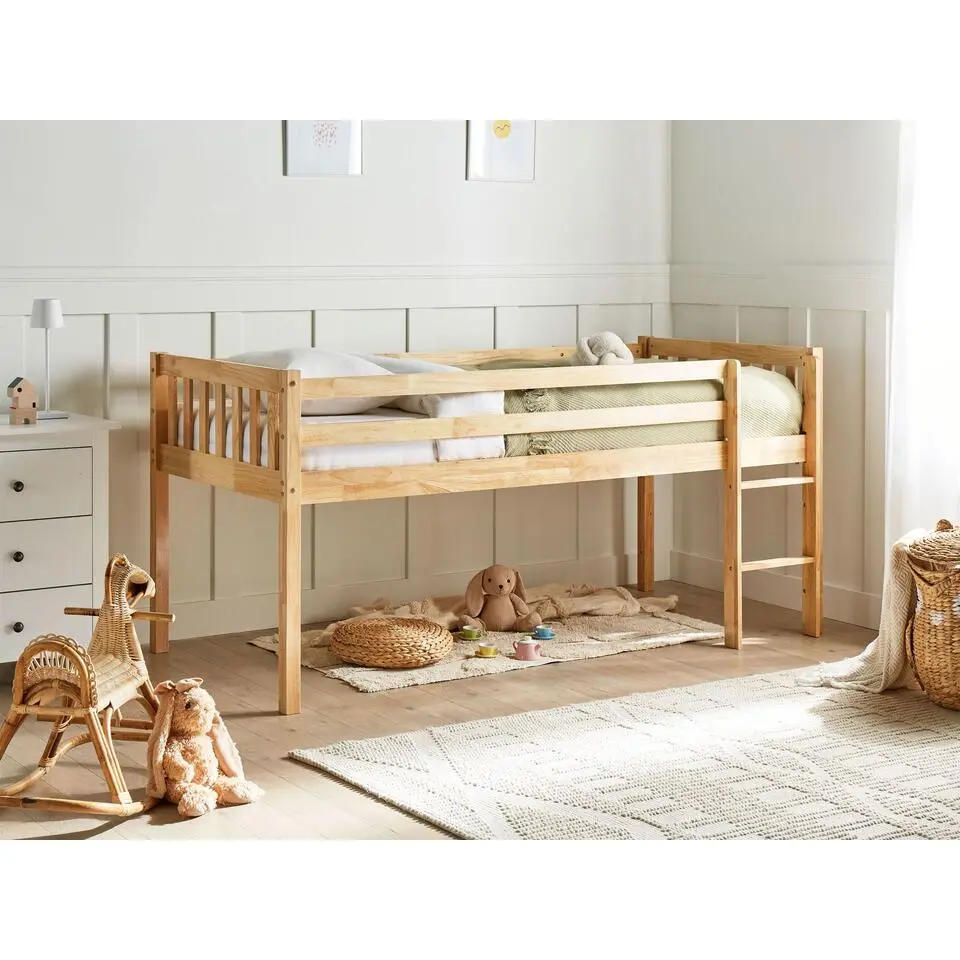 PEIPIN - Kinderbed - Lichtbruin - 90 x 200 cm - Hout