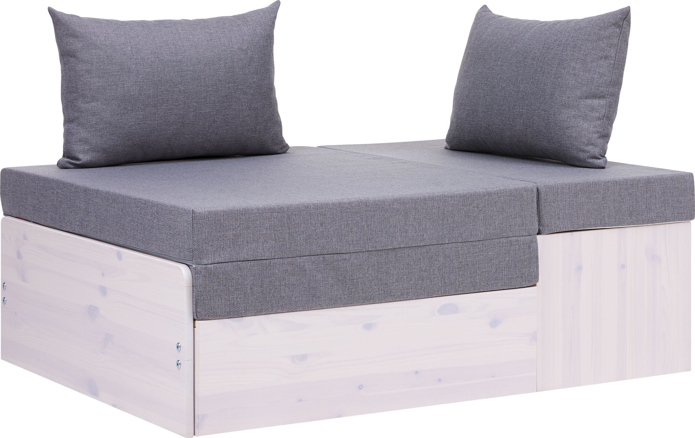 Flexa CLASSIC Bettsofa inkl. Matratze - White Wash / B: 117.5 cm x T: 98.0 cm x H: 75.0 cm