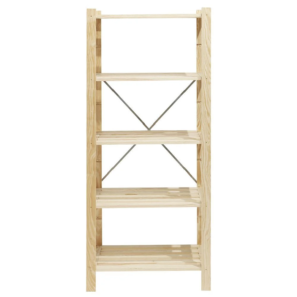 Étagère charge lourde en pin 5 niveaux 75x50xH170 cm