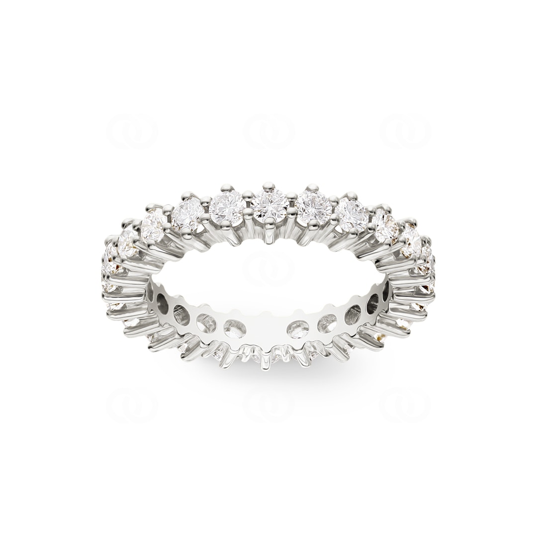 Mémoire-Ring 750/18 K Weissgold mit Diamanten 1.60 ct H/si