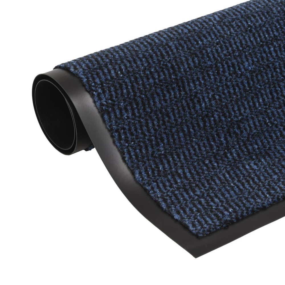 Paillassons rectangulaires 2 pcs 80 x 120 cm bleu