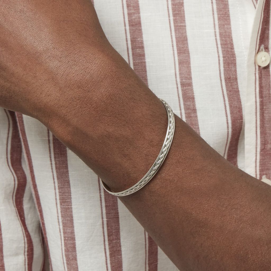 Bracelet Jonc Oscaro Argent Gris