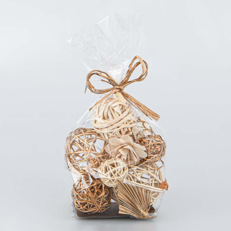 Sachet de boules décoratives doré