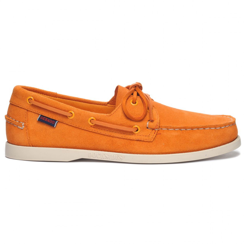 DOCKSIDES PORTLAND FLESH OUT Orange-Chaussures bateau pour homme en suede Portland