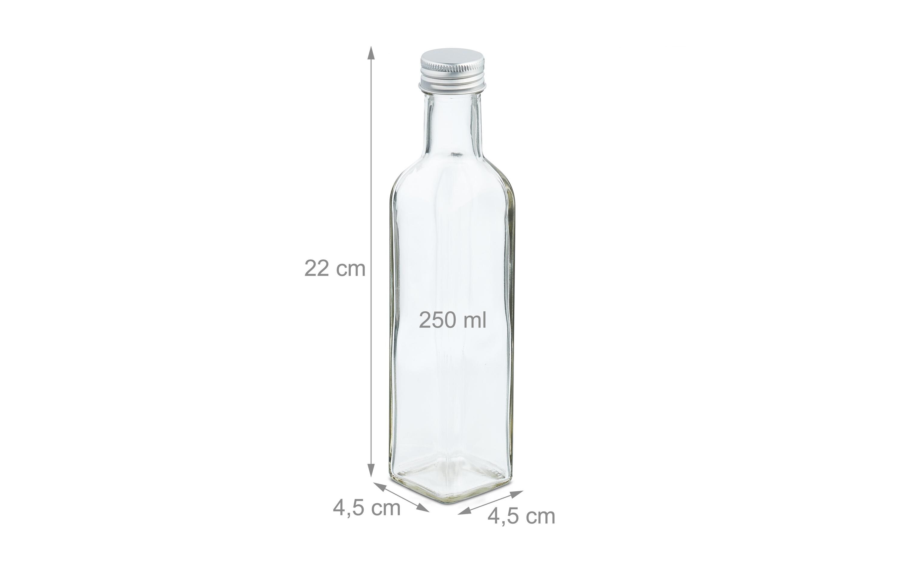 Einmachflasche 250 ml, 8 StückGlasflaschen zum Befüllen mit Likör, Saft, Öl