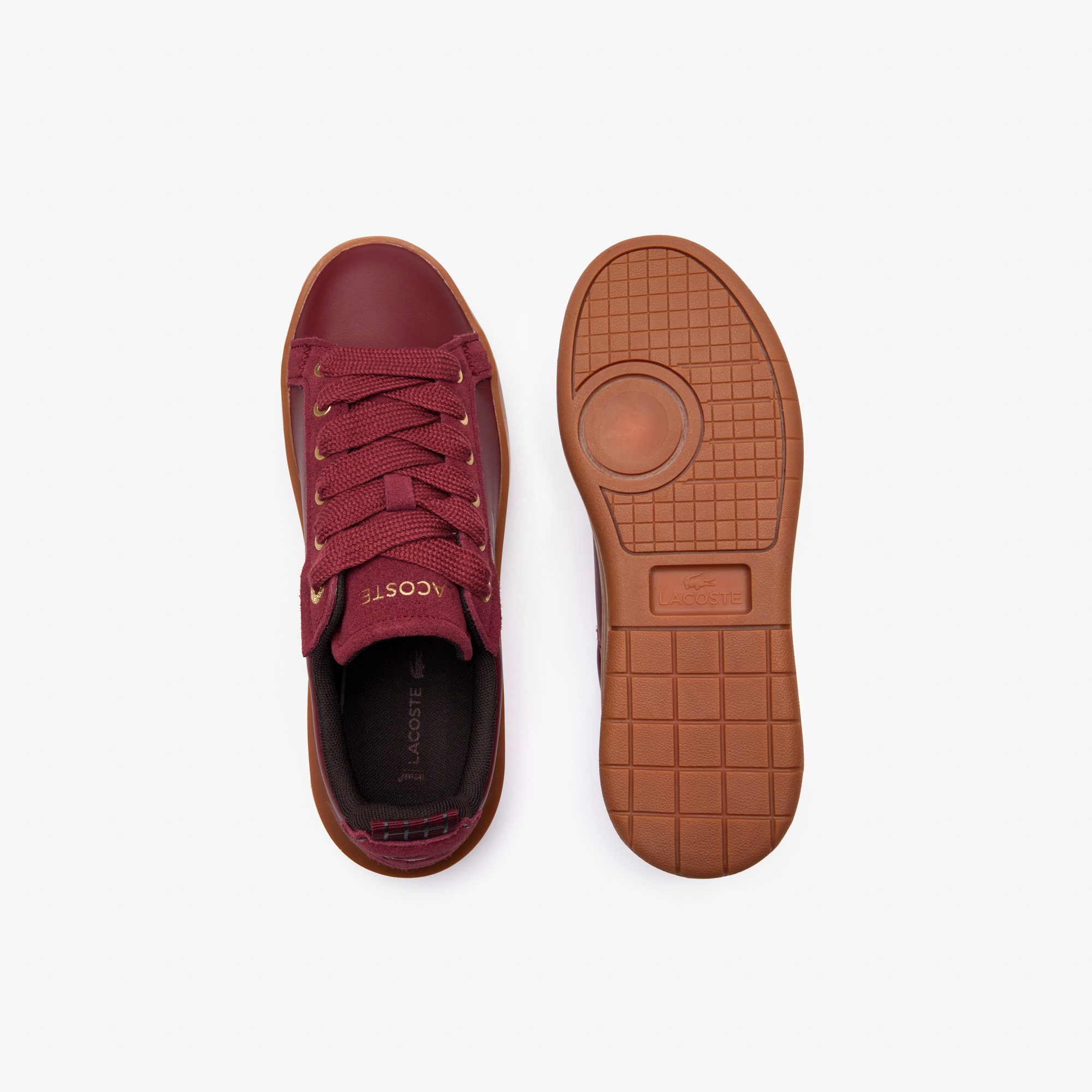 Sneakers Carnaby Platform femme cuir color-block Sneakers - Rouge - Lacoste - Femme