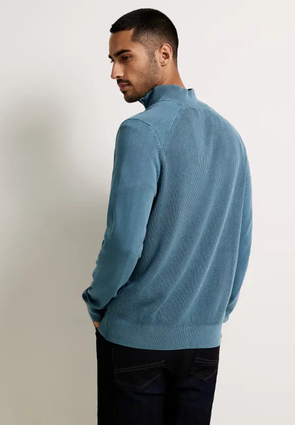 Stricktroyer in Washedoptik - tuna blue