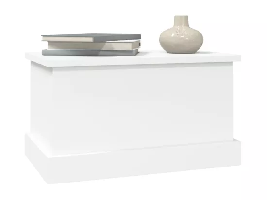 Boîte de rangement blanc brillant 50x30x28 bois d'ingénierie