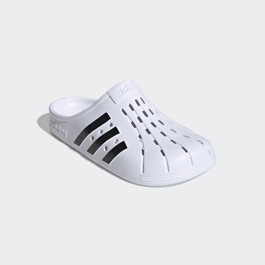adidas adilette Clogs - Blanc/Noir