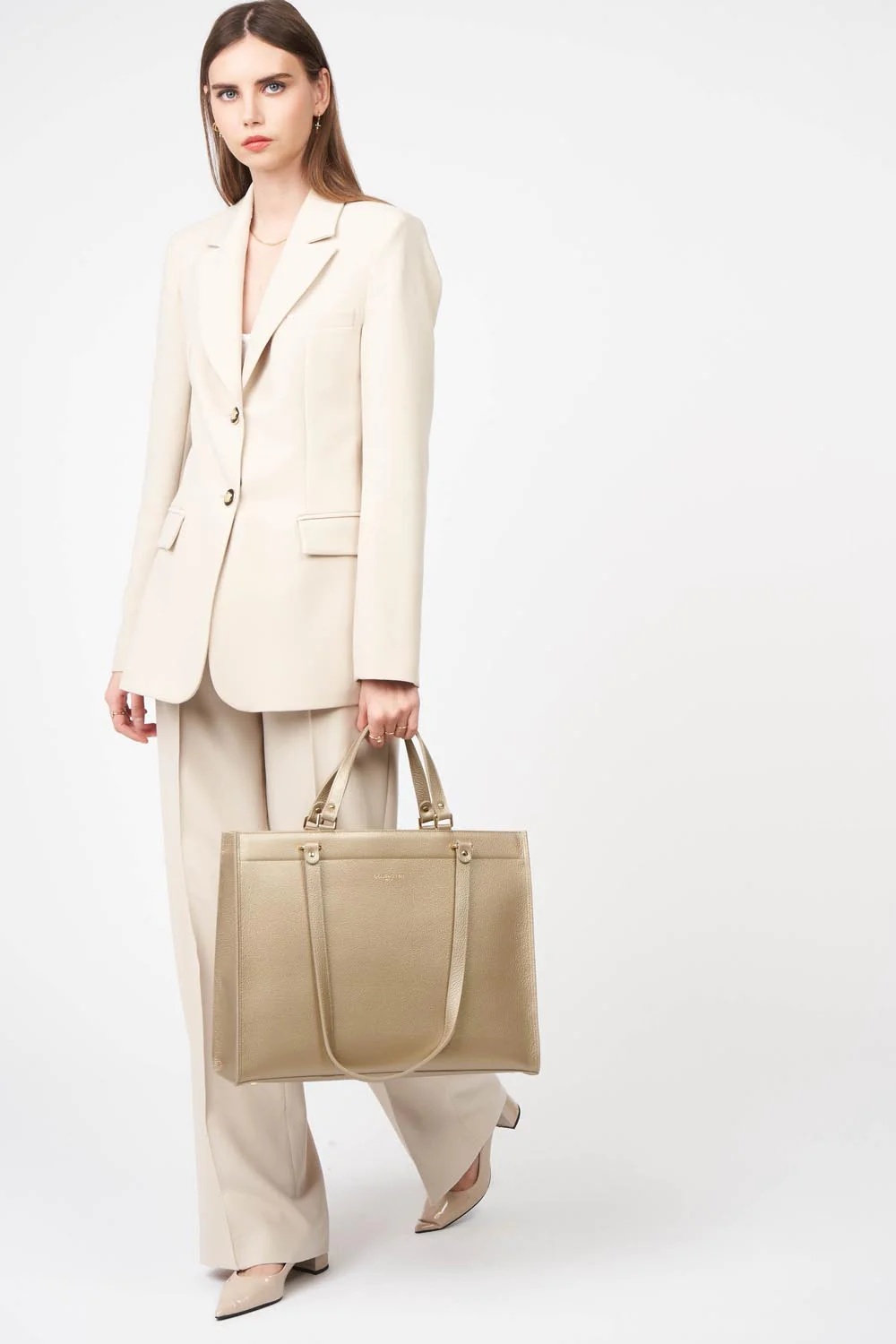 Foulonné Double-Très grand sac cabas épaule