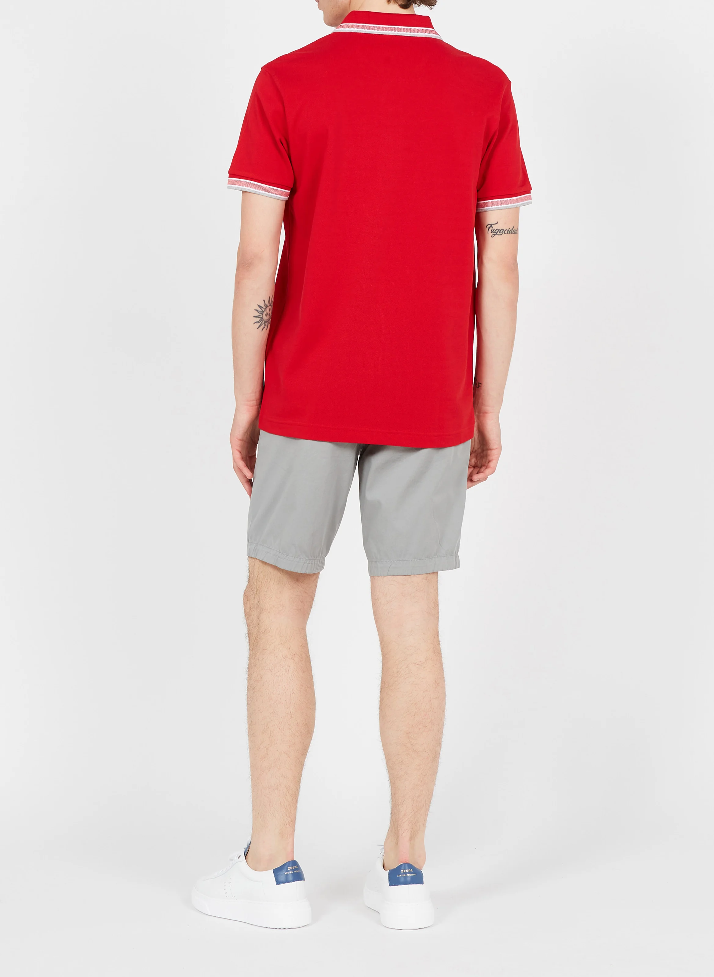 Polo regular fit en coton | Rouge