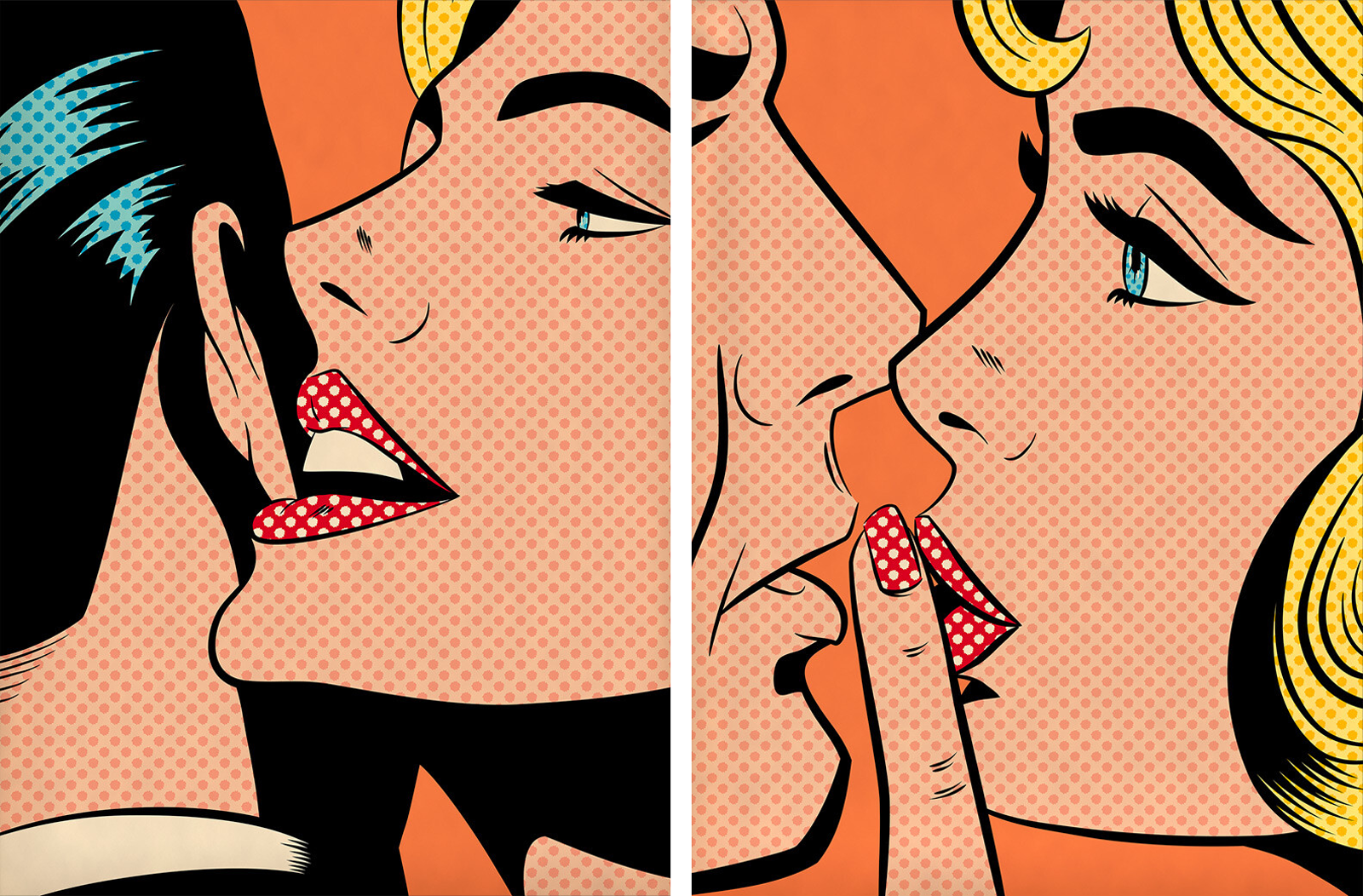 The secret (Diptychon) by Joe Mcdermott - Petites - Small Open Edition.