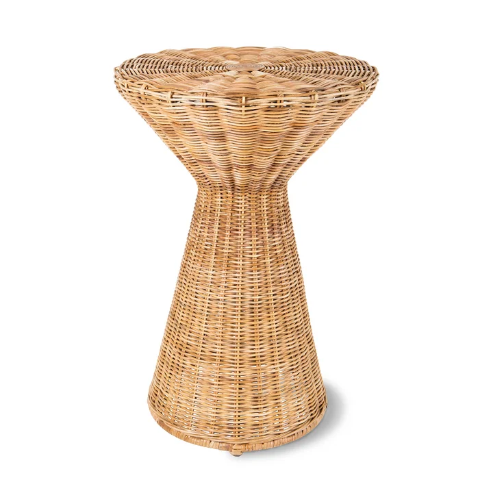 HKliving - Rattan Beistelltisch, high, Ø 48 cm, natural
