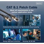Câble de brassage, cat. 8.1, S/FTP, 1,0 m, noir