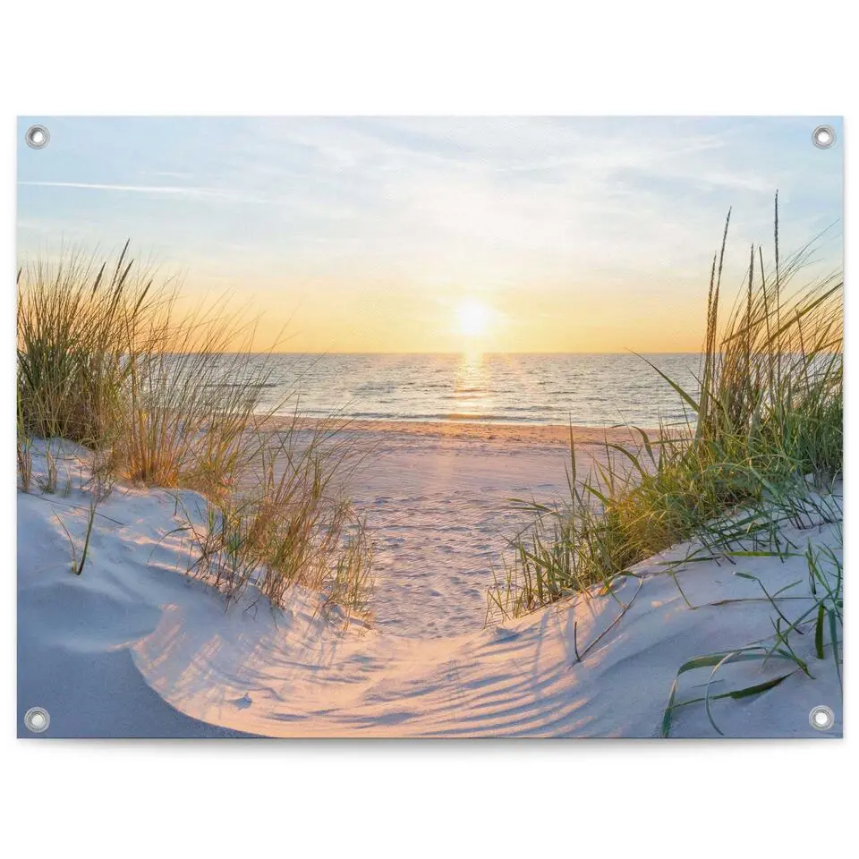 Tuinposter Zonsondergang - 60x80cm - Beige
