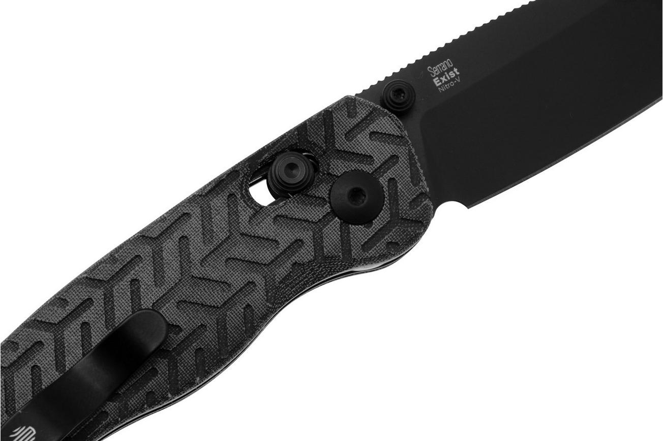 Kizer Exist V3681A1, Black Nitro-V, Tire Tread Micarta zakmes, Nick Serrano design