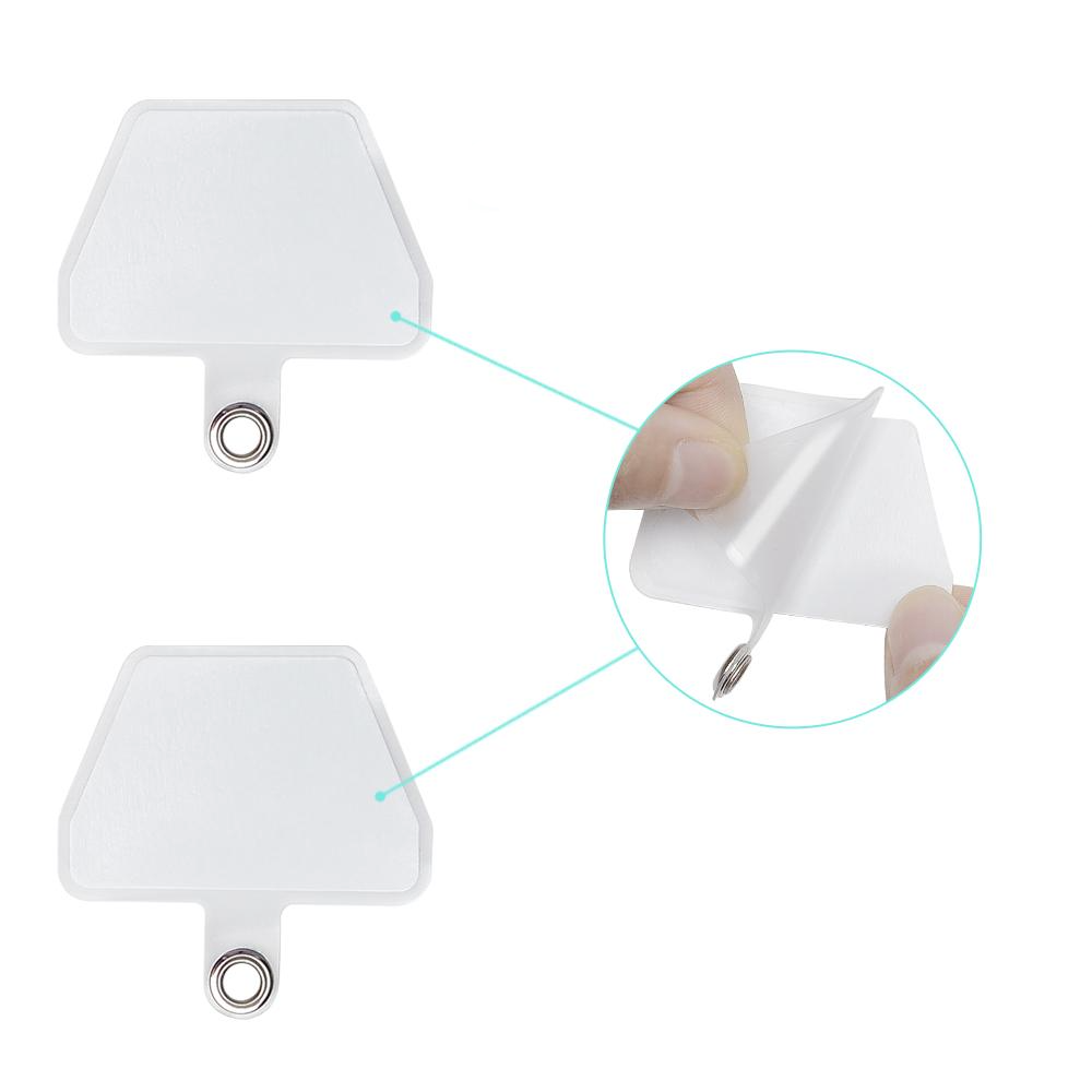 (110cm) Universal Necklace Handykette Verstellbares Umhängeband für Hülle   2x Selbstklebende Einlagen - Dunkelblau / Transparent