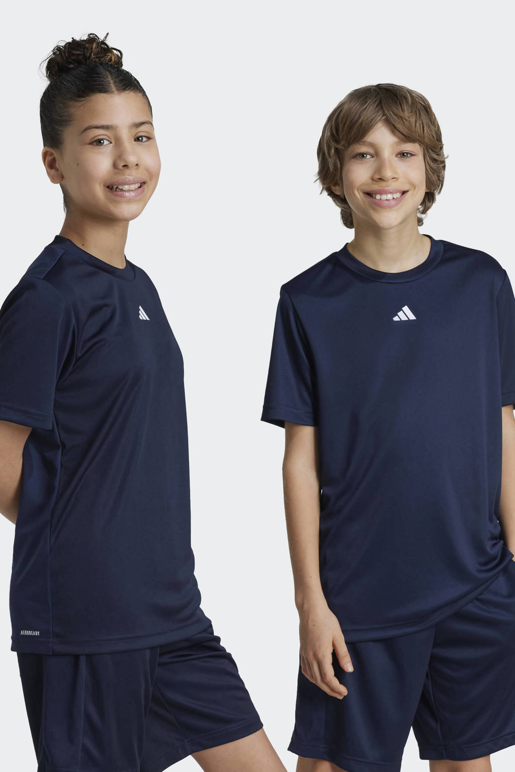adidas junior voetbalshirt training donkerblauw/wit