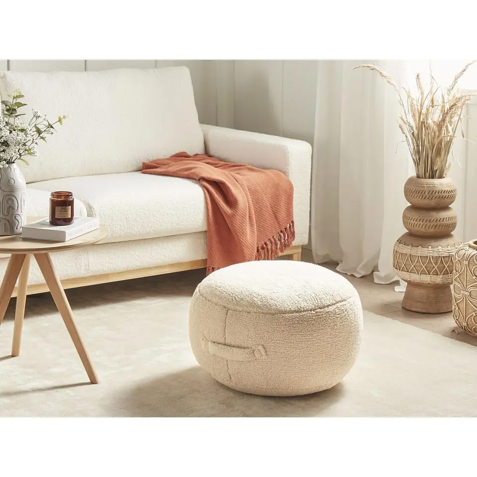 ADLANA - Poef - Beige - Stof