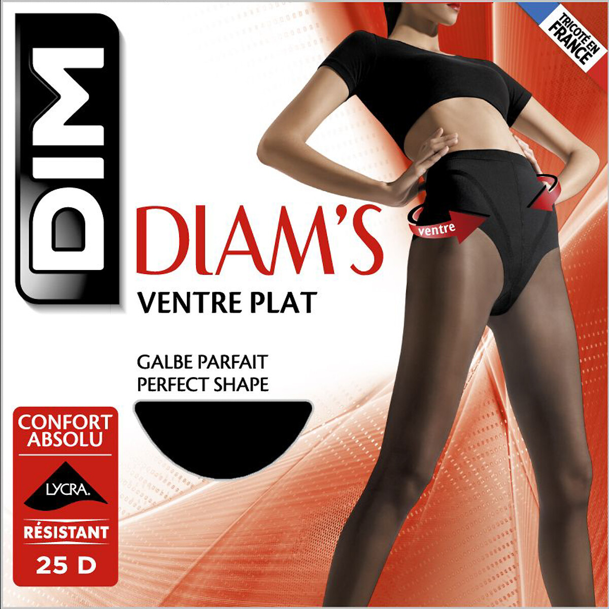 DIM<br>Panty's Diam's, efeito platte buik 25 Deniers