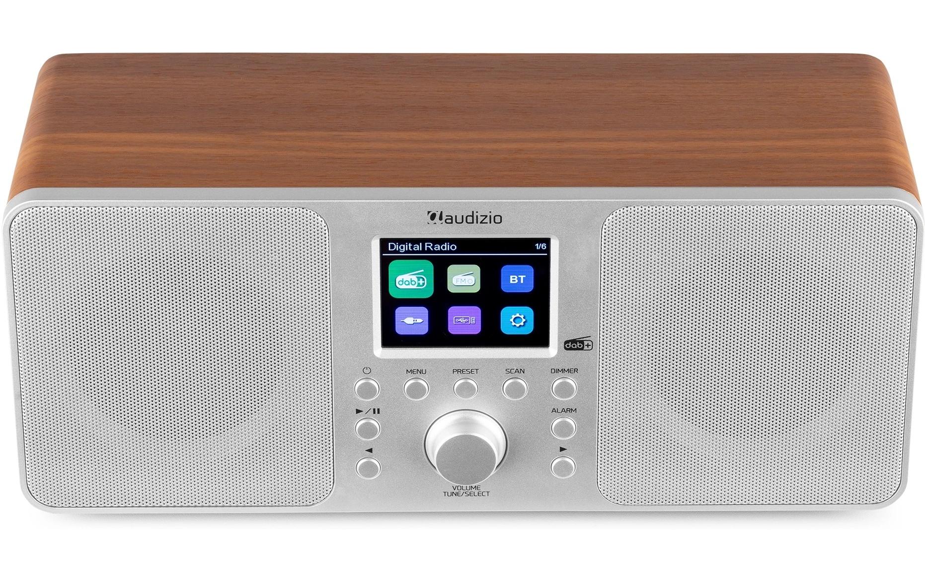 DAB+ Radio Genua SilberDAB+ Radio mit Stereo Lautsprecher und Bluetooth