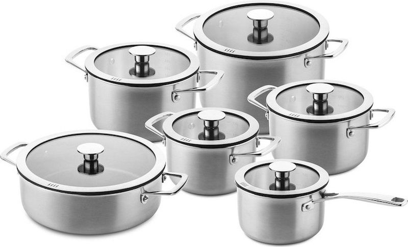 DUCQ Downdraft 3-laags - Pannenset - 6-delig