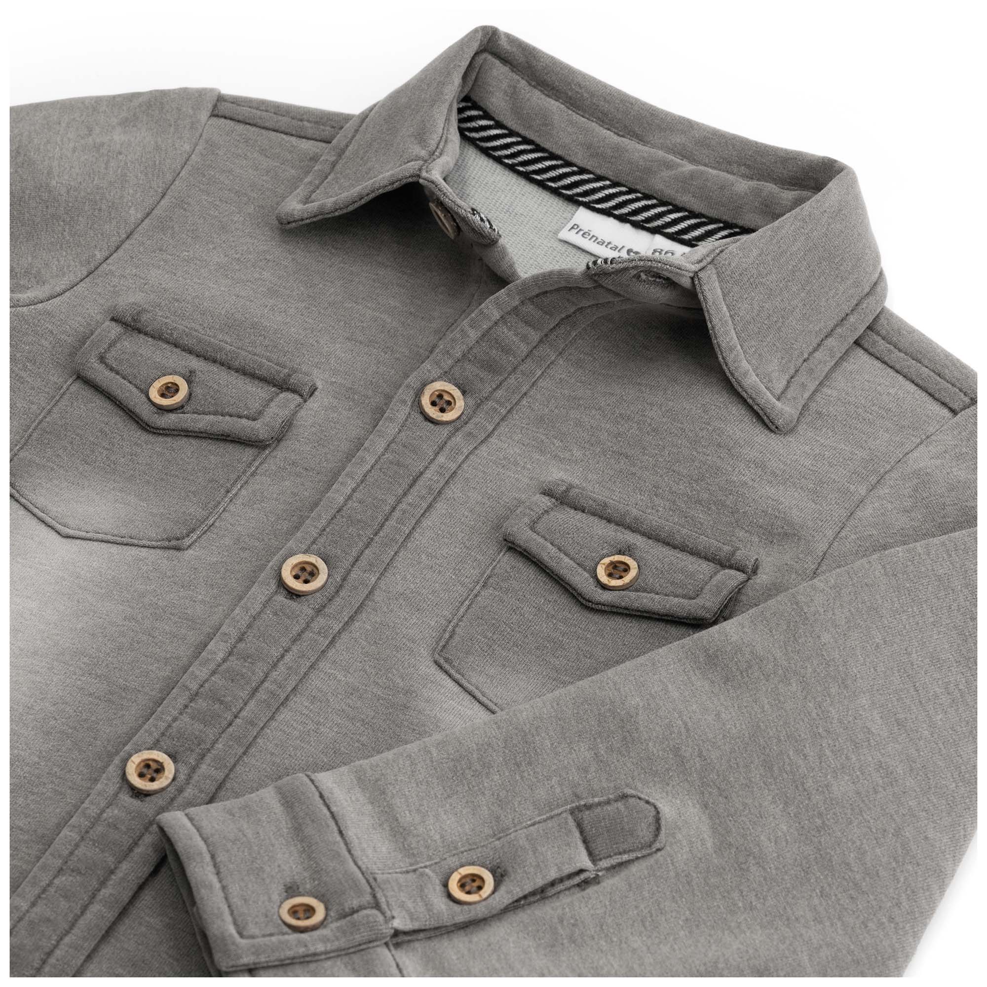 Prénatal baby blouse lange mouwen  grijs